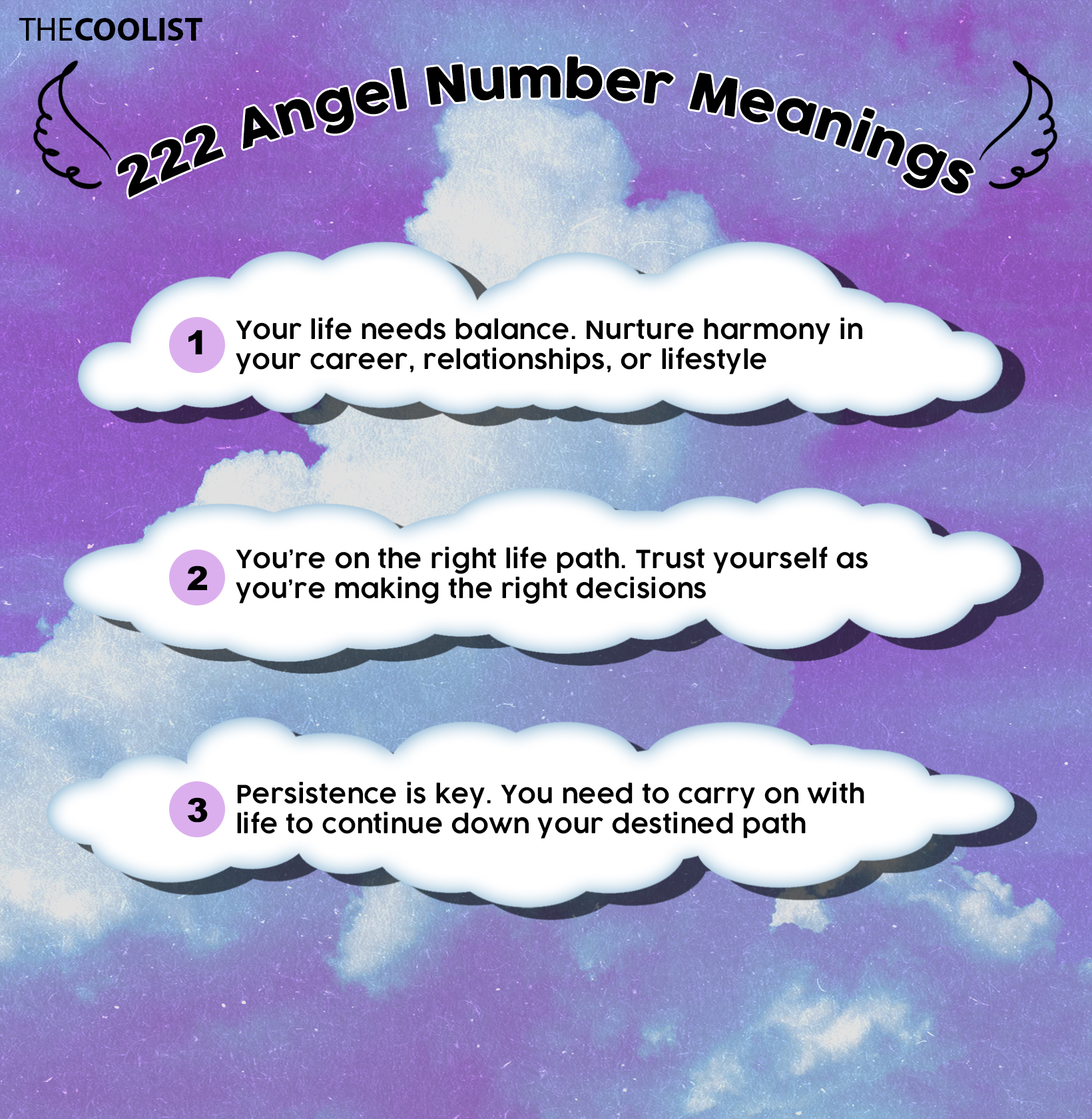 222 angel number infographic